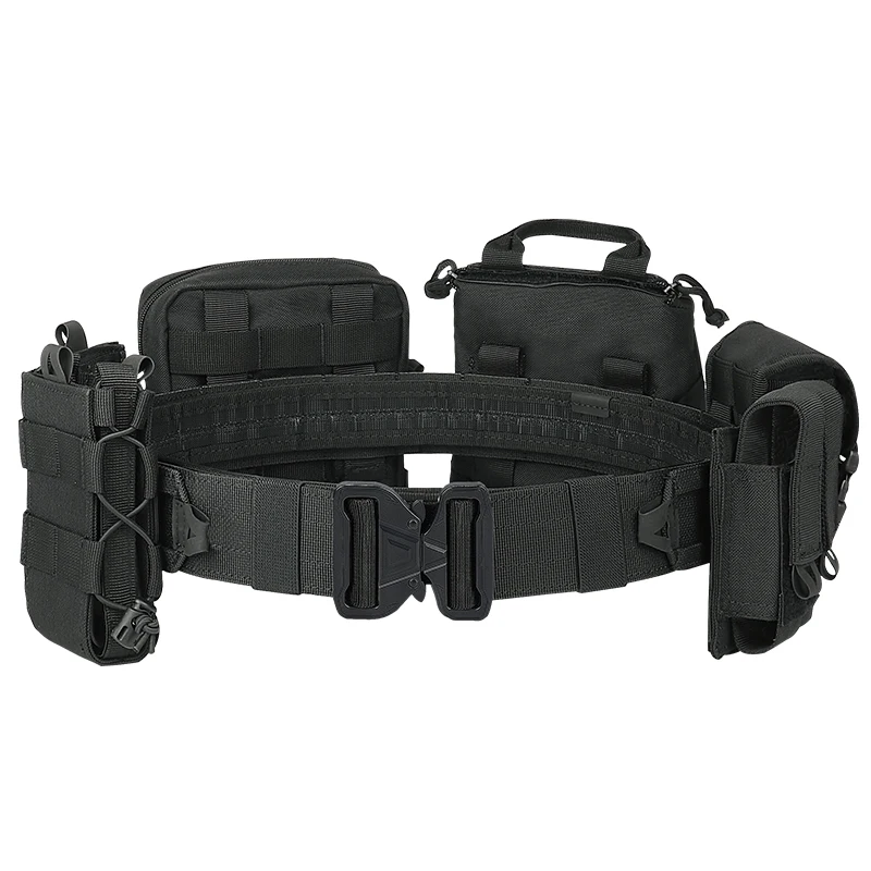 Cinturon Tactico Cinturon Tactique 5 in 1 Combined Girdle Utility Duty Tactical Belt with Multi-functional Pouches