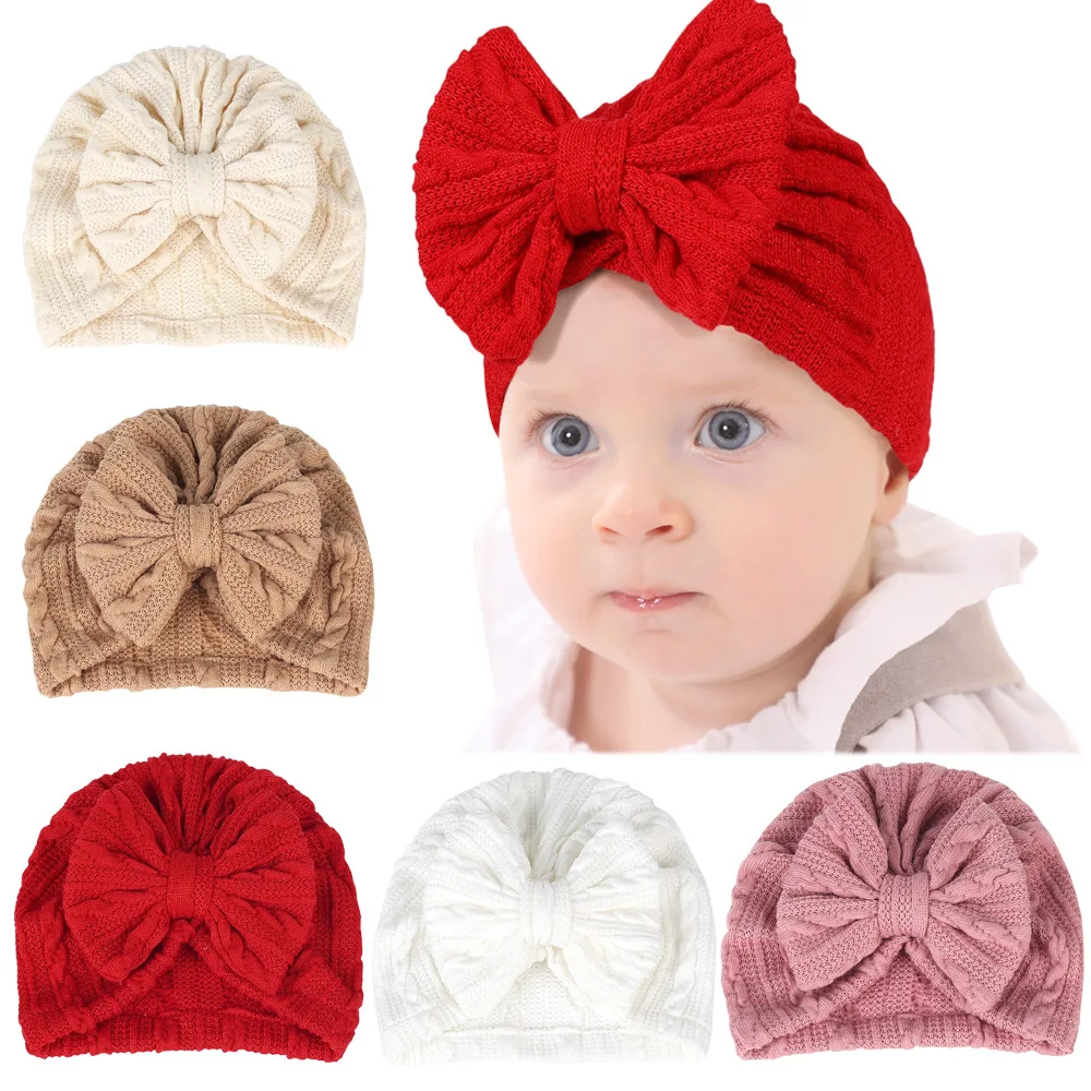 Infant Baby Girls Knot Hat  Newborn Spring Autumn Cute Princess Baby Girl Headwraps