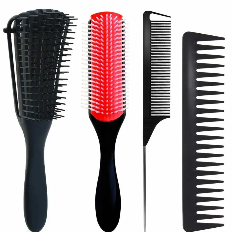 africaines Brosser pour les filles en cellulose lissante Brosses Leopard Brosse Enchevetreur de brosse a cheveux