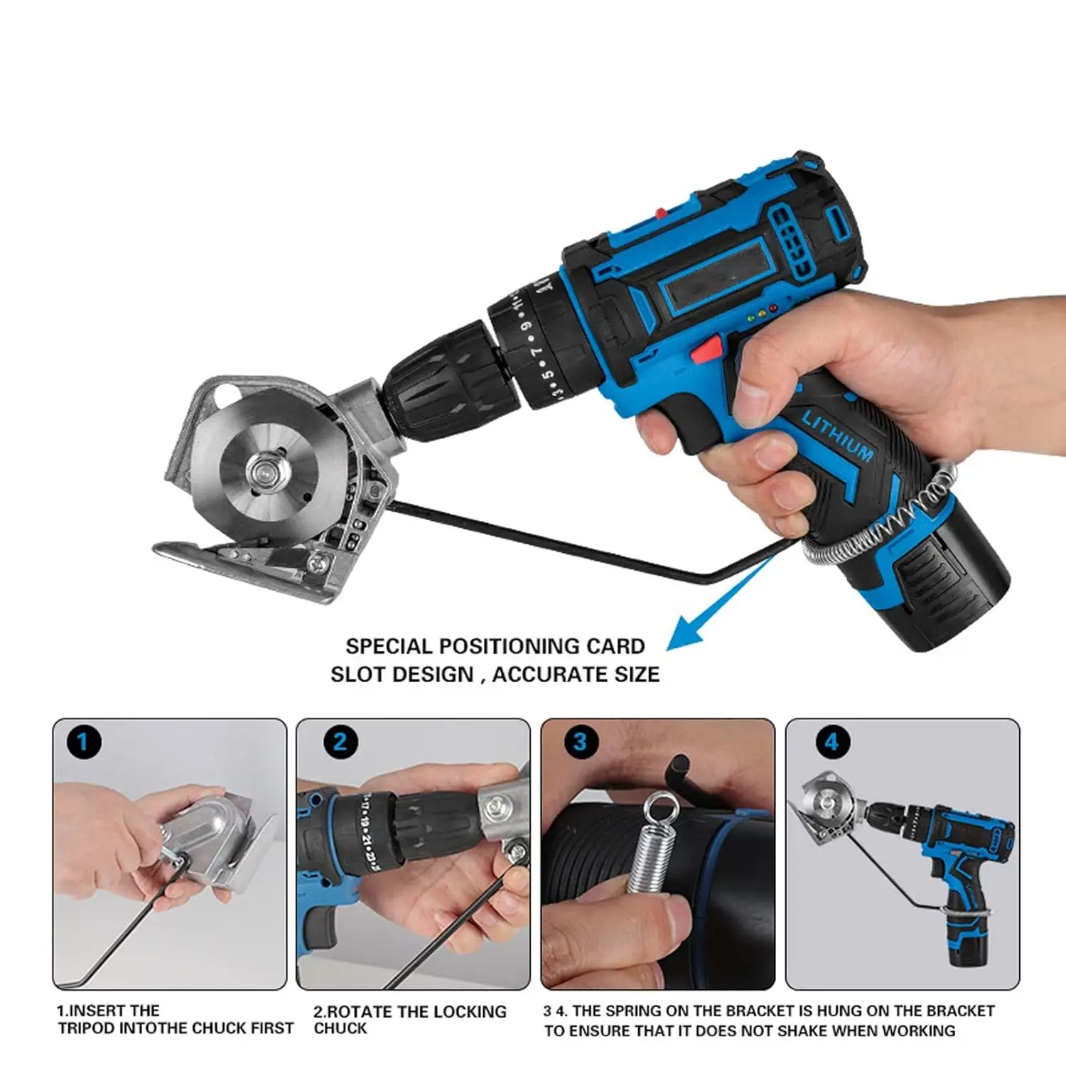 Handheld fabric cutting tool electric drill to cut fabric scissors accessories