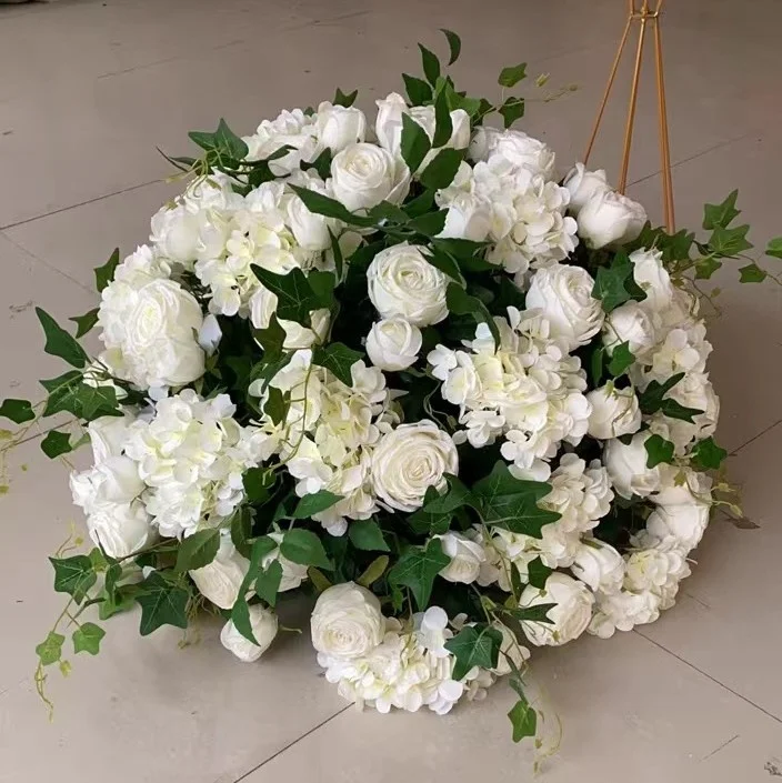 D-FR001 аксессуары для свадебного стола цветок мяч центральным белые розы искусственный цветок мяч свадебные украшения