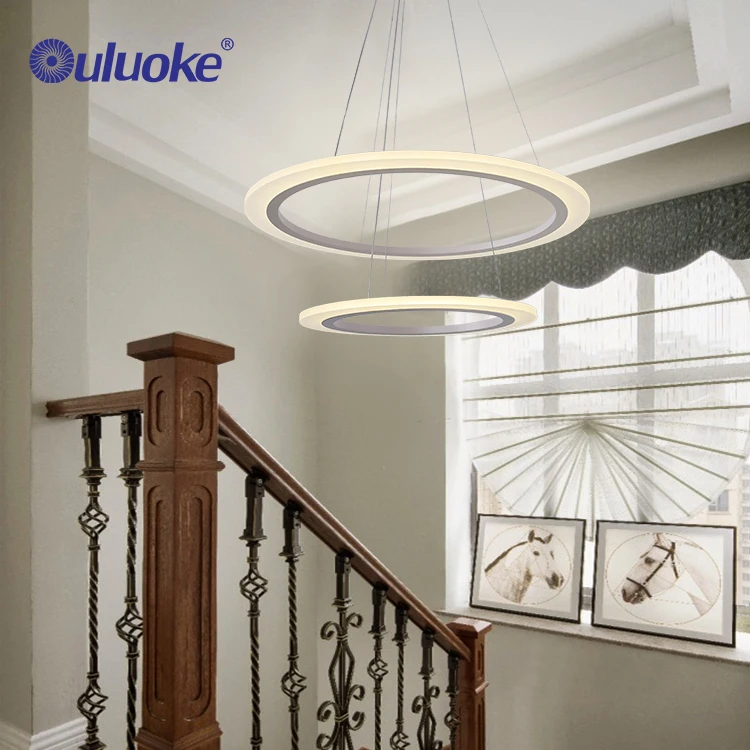 New Design Modern Decoration Coffee Shop Office Hanging Led Chandeliers Ring Pendant Light