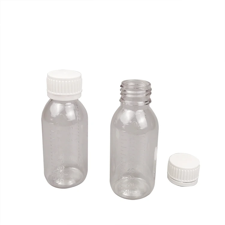 Пластиковые бутылки сиропа объемом 100 мл с замерами прямо с фабрики по производству пластмасс