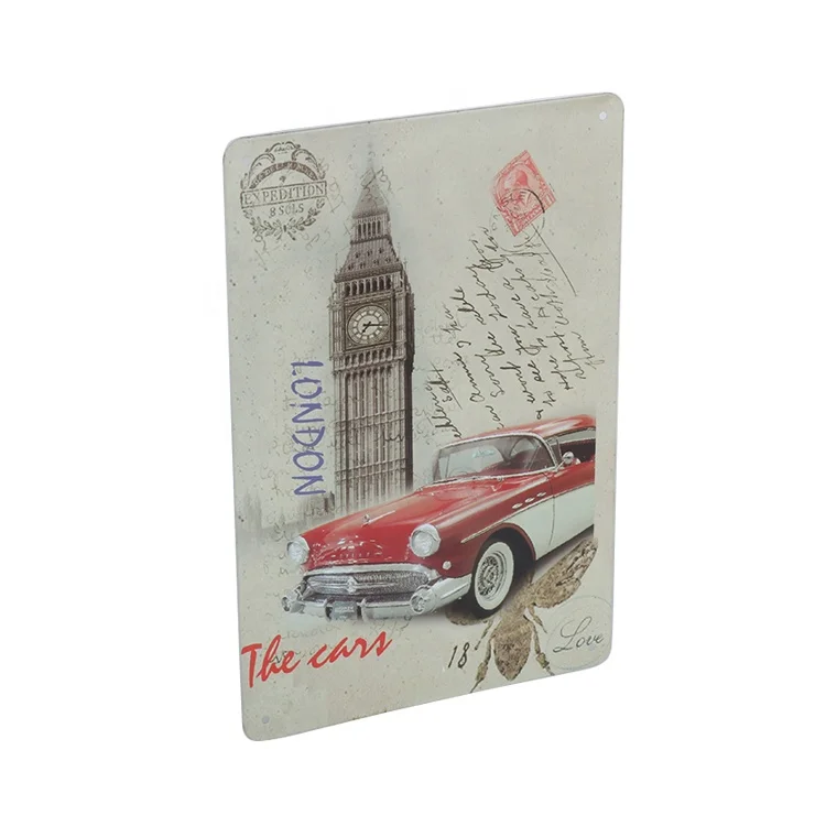 Factory price new design unique retro pub coffee house decorative metal tin sign plate