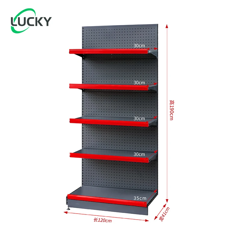 Leke 73*41*190 односторонний подрамник металлическая подрамная полка для продуктового магазина супер-рынка стеллаж супермаркета