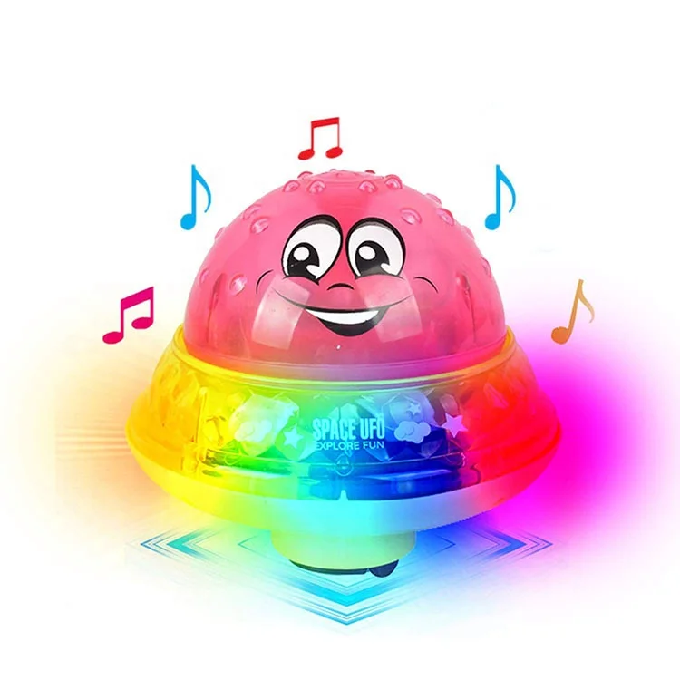 Spray Water Squirt Bath Toys LED Light up Float Bathtub Shower Pool Waterproof for Kids Boys Girls Plastic 13.5*11CM 19.1/17.5KG