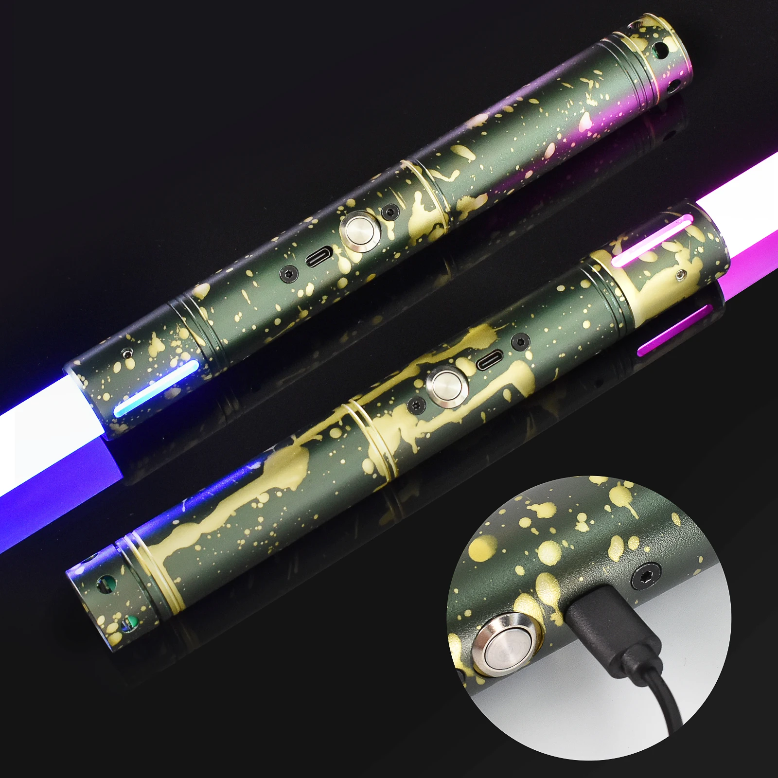 Warwolf Wholesale 15 Colors 2-in-1 Pixel Metal Lightsaber Hilt LED Starkiller Lightsaber