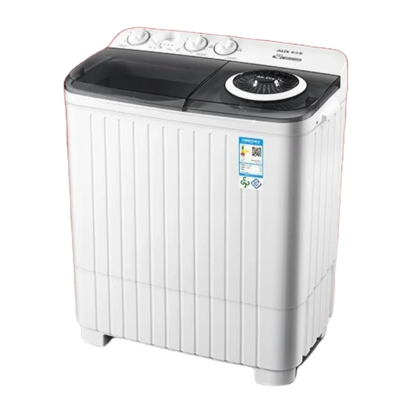 English version in stock 9kg  Large capacity semi-automatic two-barrel washing machine dormitory home elution two-cylinder mini