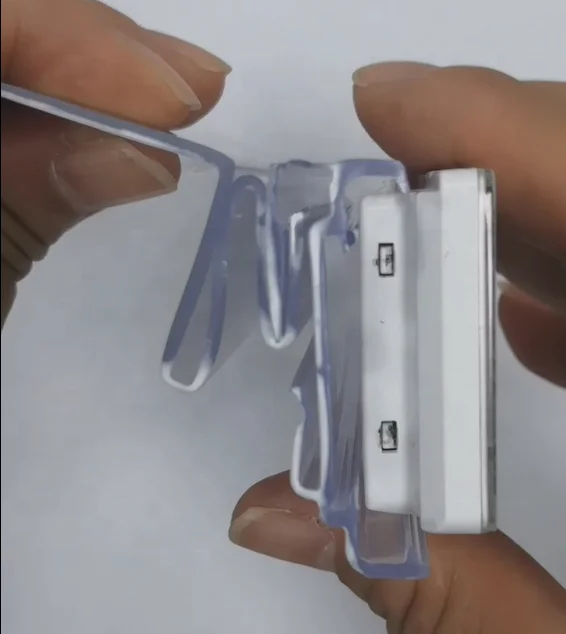 Customized Plastic PVC shelf talker with punched holes for electronic digital ESL rail for supermarket electronic shelf labels