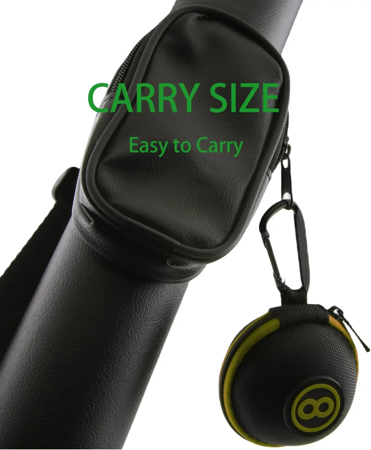 Sport Clip-on Case Cue Ball Bag for Attaching Cue Pool Balls Billiard Training Balls to Your Cue Stick Bag Strap Design