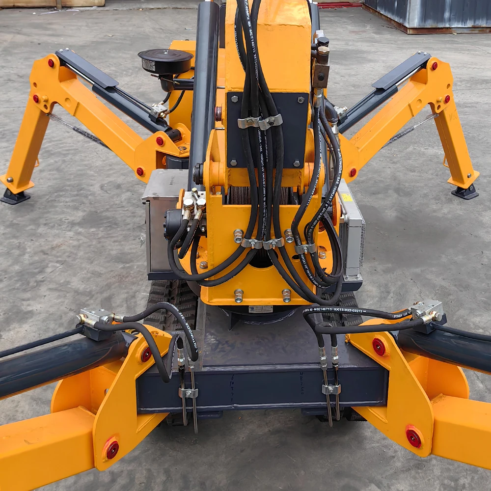 5 Ton Load Telescopic Boom Mobile Crane Lifting Equipment Crawler Lift Narrow Space Folding Spider