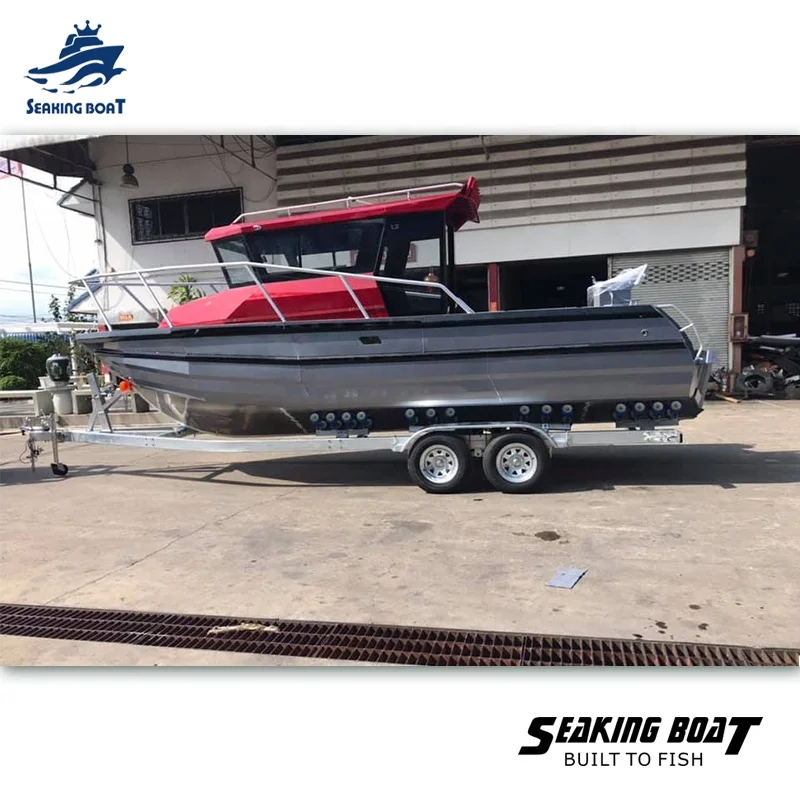 SKE750W Luxury Yacht Aluminium Cabin Cruiser Fishing Boat for sale Thailand