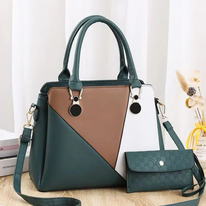 New design fashion classic wholesale hot sale big capacity ladies pu leather shoulder bags set women tote handbags purses