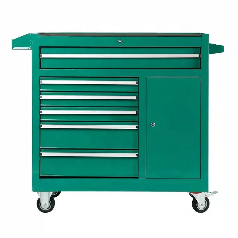 Стальная тележка для гаражных инструментов JZD вращающаяся металлический ящик хранения с ящиками