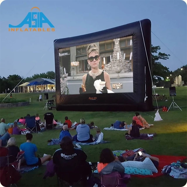 Large Inflatable air screen outdoor cinema equipment inflatable outdoor movie screen movie projector screen