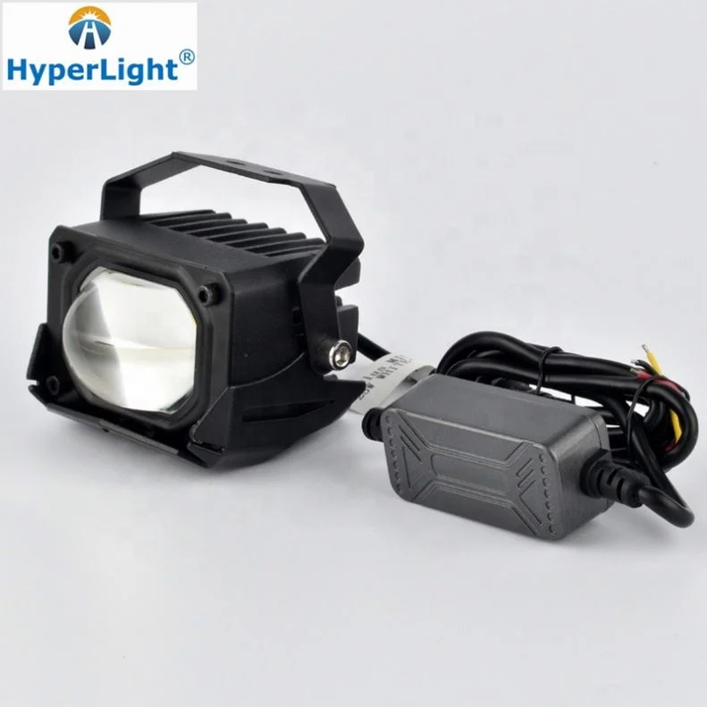 HyperLight Lens Spotlight with Daul colors U9 Plus Auxiliary Fog Light 12V 24V 50W driving led motorcycle light