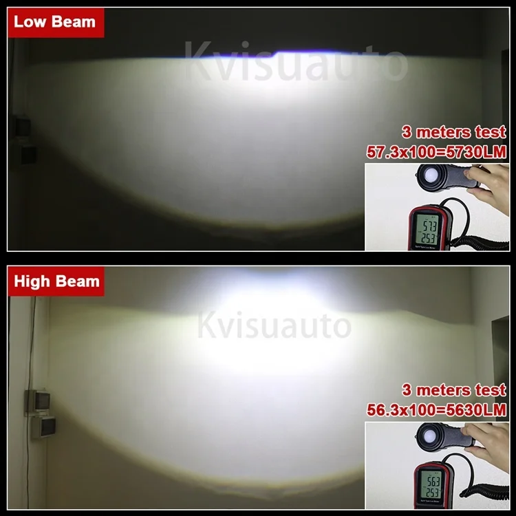 CQL KVISUAUTO 2.0 inch Lenses For Headlights Bi led Projector Tuning Blue Lens 8270LM LED H7 H4 9005 9006 Car Lights Accessories