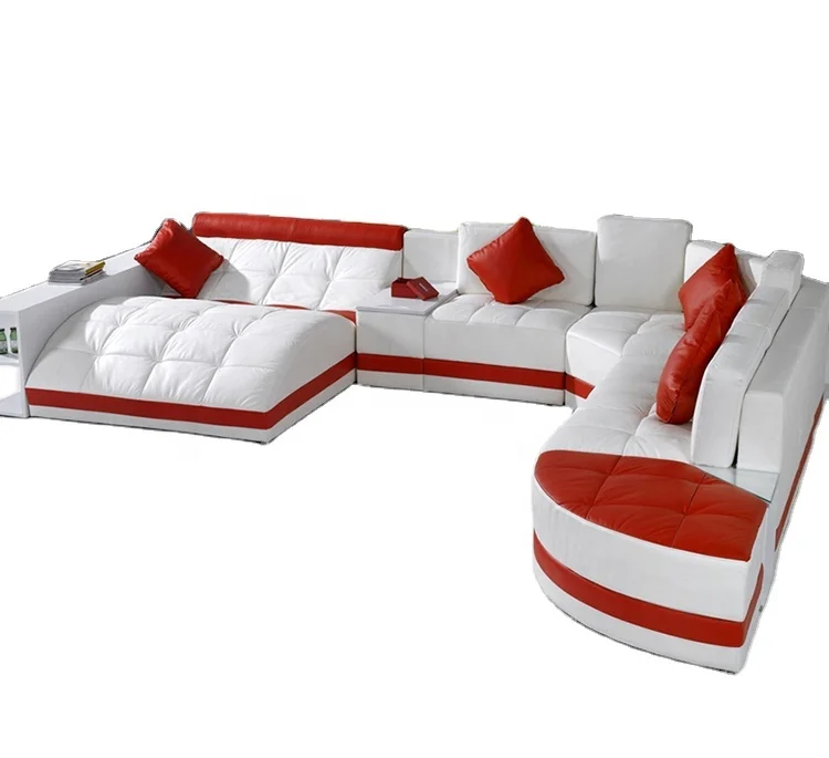 Современный дизайн удобный U-образный L-образный деревянный диван