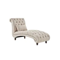 Fashion Light Luxury Chair Furniture Living Room Chesterfield Sofa Chair Linen Fabric Chaise Lounge