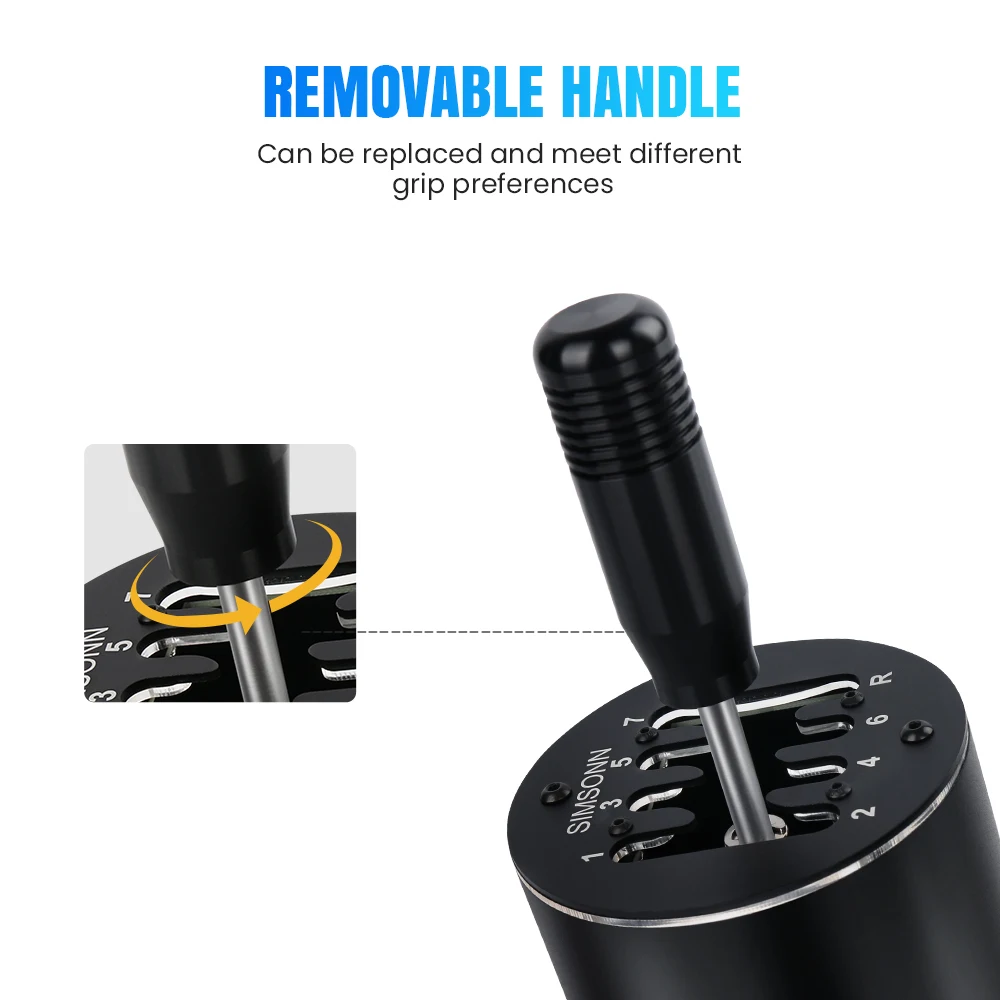 SIMSONN Brand New black round shape design Sim Racing Shifter H H Shifter Sim Racing Sim Racing H Shifter With High Quality