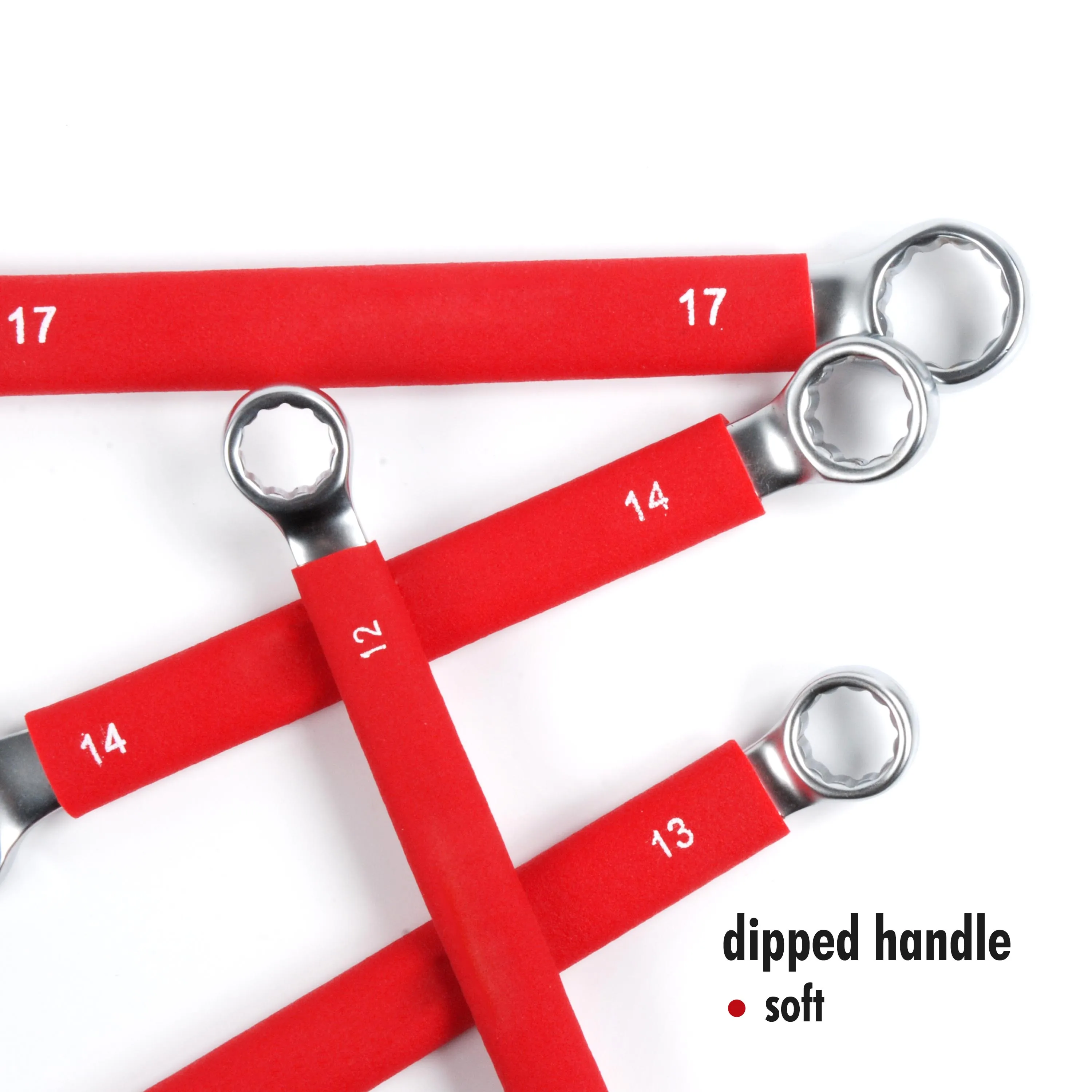 American Style Matte Finish surface Metric Mechanics Hand Tool Two Way Dipped Plastic Handle Combination Spanner Wrench