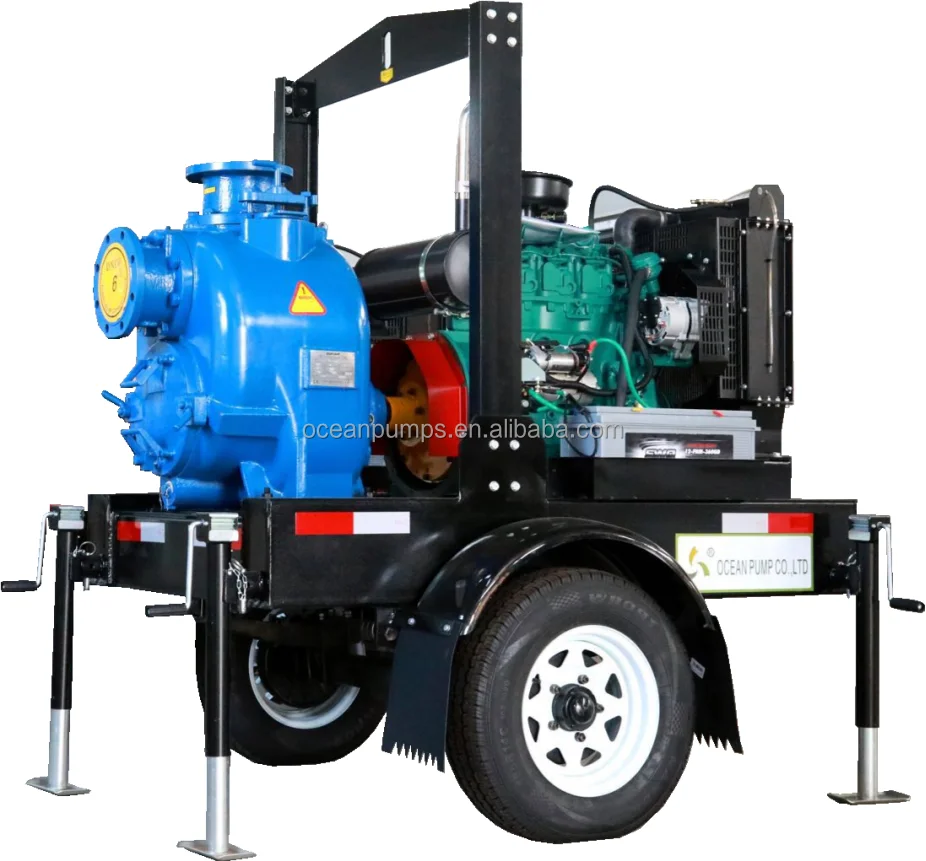 Продается хорошо новый тип фермерский ирригационный дизельный насос сельскохозяйственный с прицепом