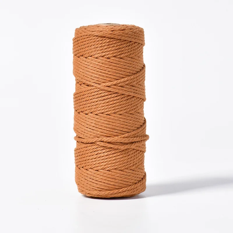 Macrame Cord Twisted Cotton Braid Cord Waist Rope 2mm 3mm 4mm Multi Color Length Macrame Rope Knitted Bulk