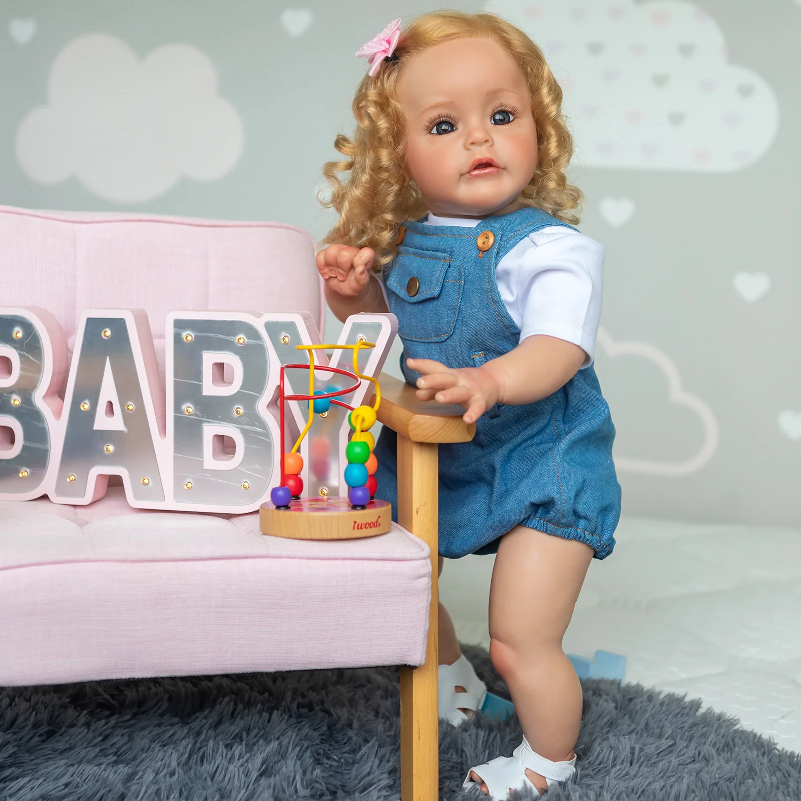 60cm Realistic Lifelike Baby Dolls Hot Selling Baby Girl Doll New Hot Products Real Handmade Silicone Vinyl Reborn Baby Doll