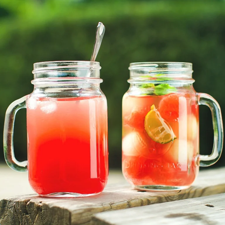 Top Seller Hot Sale Thicken Glass Sealed 16oz Mason jar Clear Cup Light Salad Jam Jar Jars with Lid Lids with Handle