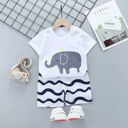 12 designs Girls and boys Clothes sets Cotton children clothes baby Short sleeve shorts suit Kids clothes