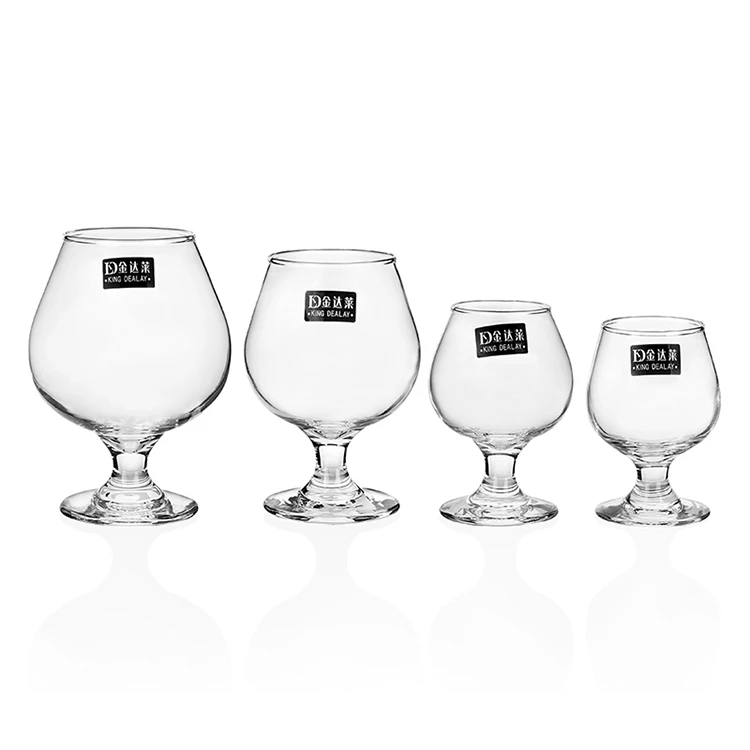 A hot seller of transparent stilts, a classic red wine glass and brandy glass