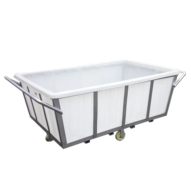 Factory sell poly plastic 1000liter bulk laundry carts trolley linen truck (60786355229)