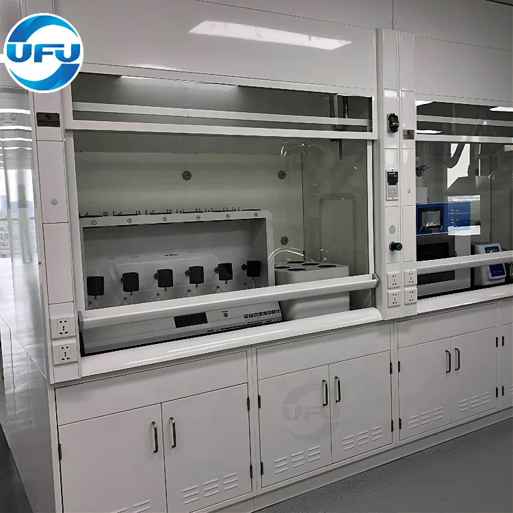 Fume Hood  laboratory furniture  UFU  made China Supply with Flammable Resistant Cabinets