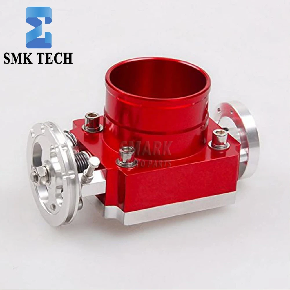 Алюминиевый корпус дроссельной заслонки двигателя CNC с высоким потоком воздуха 60 мм 65 70 75 80 красный