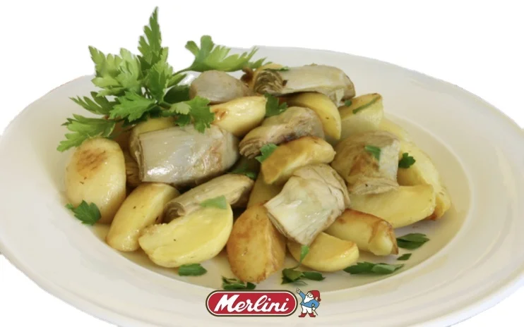 Artichokes FROZEN Merlin Carciofi a Spicchi Quarters Merlini Grade Special Shape Steamed Brc Ifs Sedex 1000 Packaging 1 Kg IQF