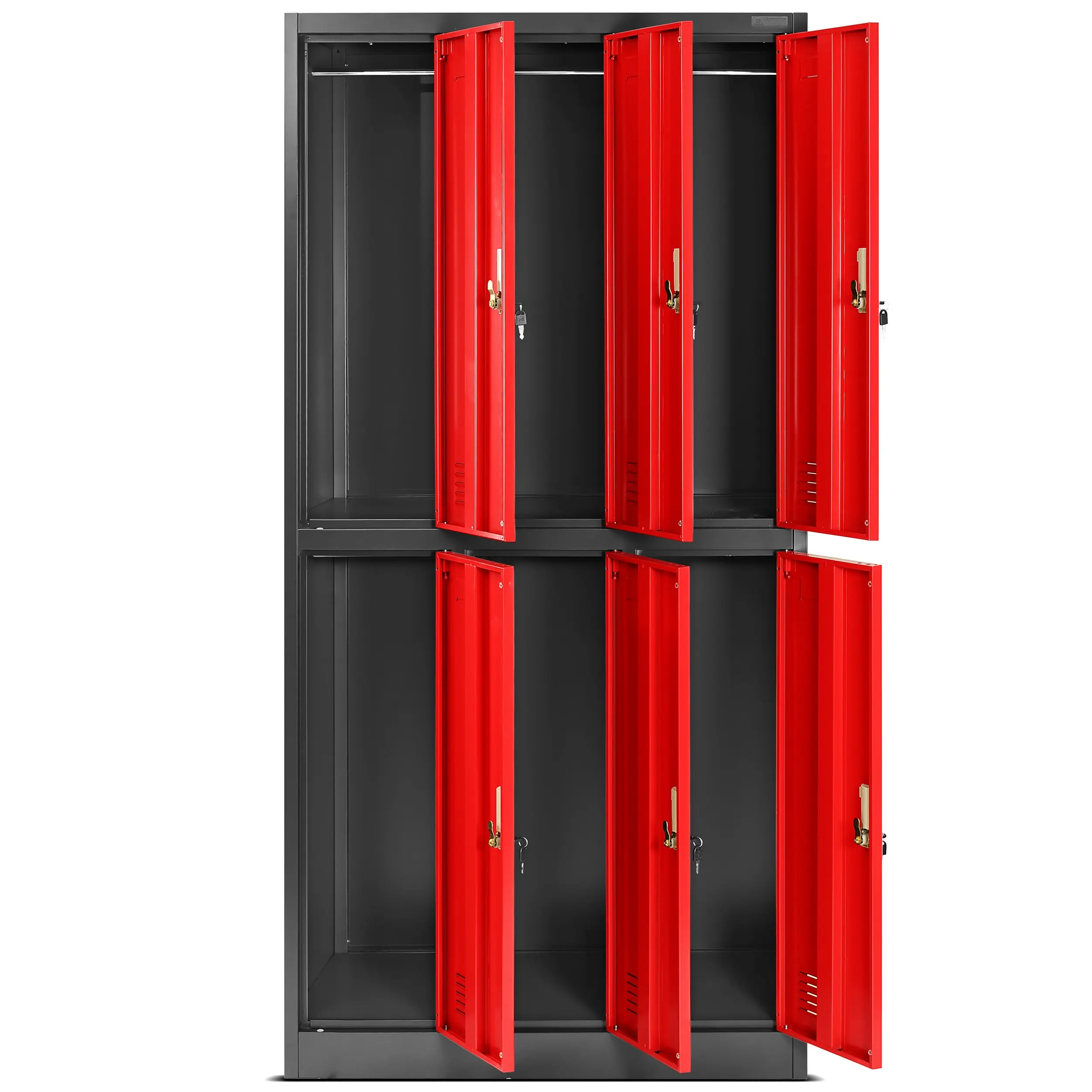 6 Doors metal locker Staff Work Clothes Wardrobe Steel Locker Knock Down  Metal Storage gym locker Wardrobe