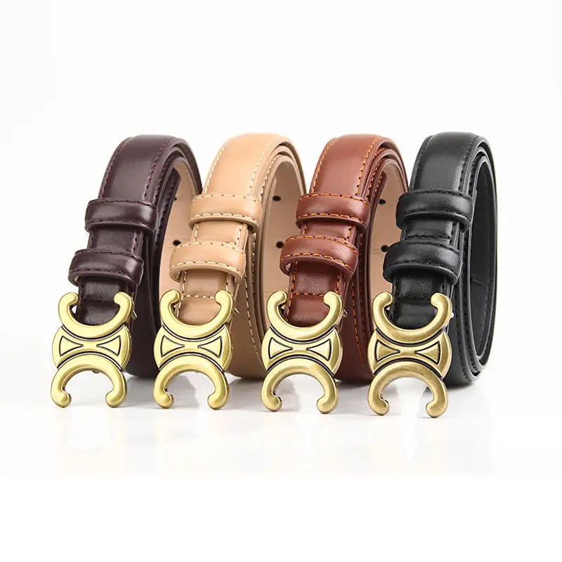 2024 Designer New double C belt female fashion decorative belt jeans vintage women waist belt for women