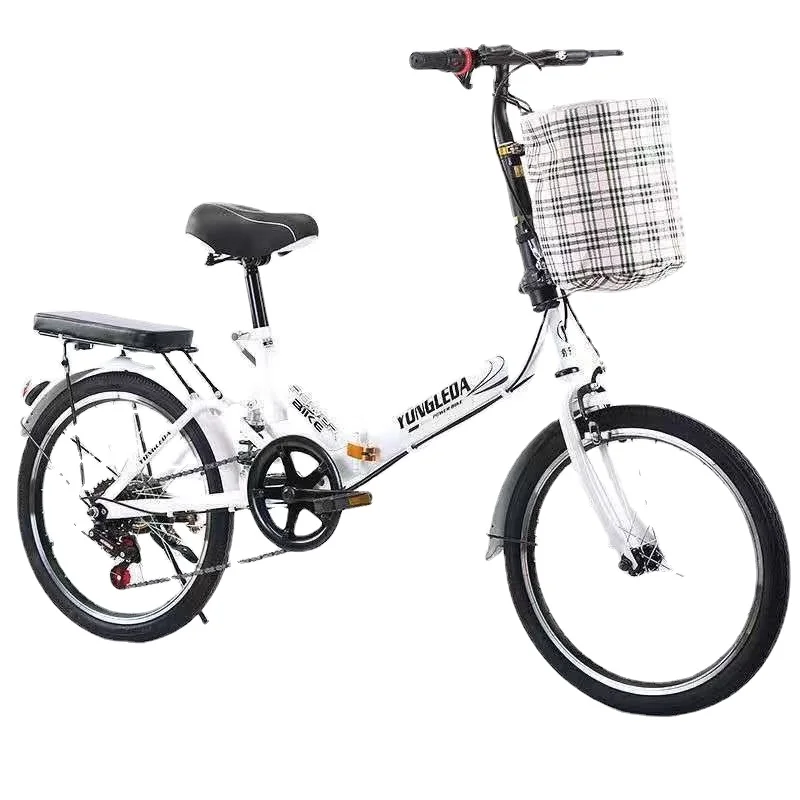 Folding Bicycle 20-inch Non-variable Speed Bicycle Ordinary Children Students Bicycle Light Vehicle Wholesale