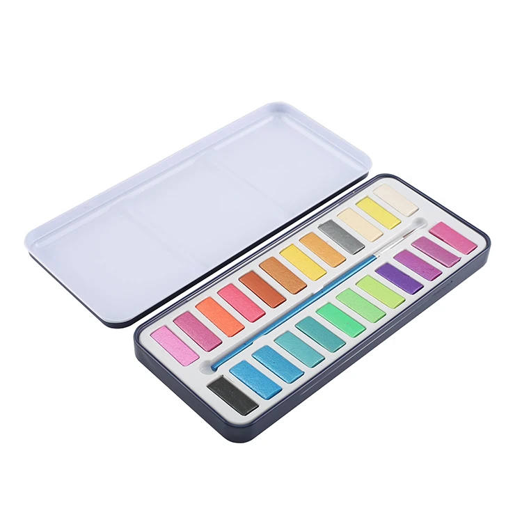 Hot Selling 18 colors solid watercolor Paint Sets