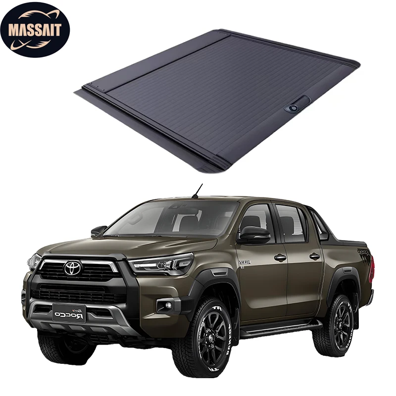 MASSAIT Auto Part Factory Roller Lid Shutter Pickup Truck Top Retractable Roll Up Tonneau Cover For Toyota Hilux 4x4 Ranger
