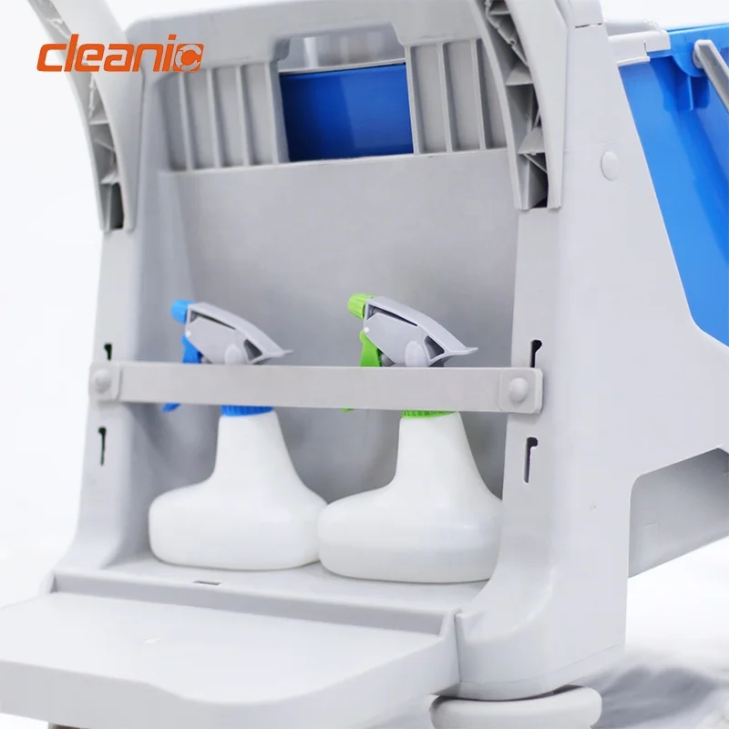 Foshan custom cleaning tool factory hand push professional hotel room mini cleaning trolley with 25 litre bucket