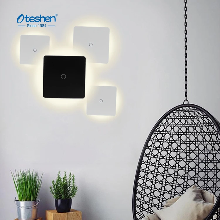 Modern Touch Switch Outdoor Wall Lamp Sconces Square Stair Lighting Waterproof Led Wall Lights