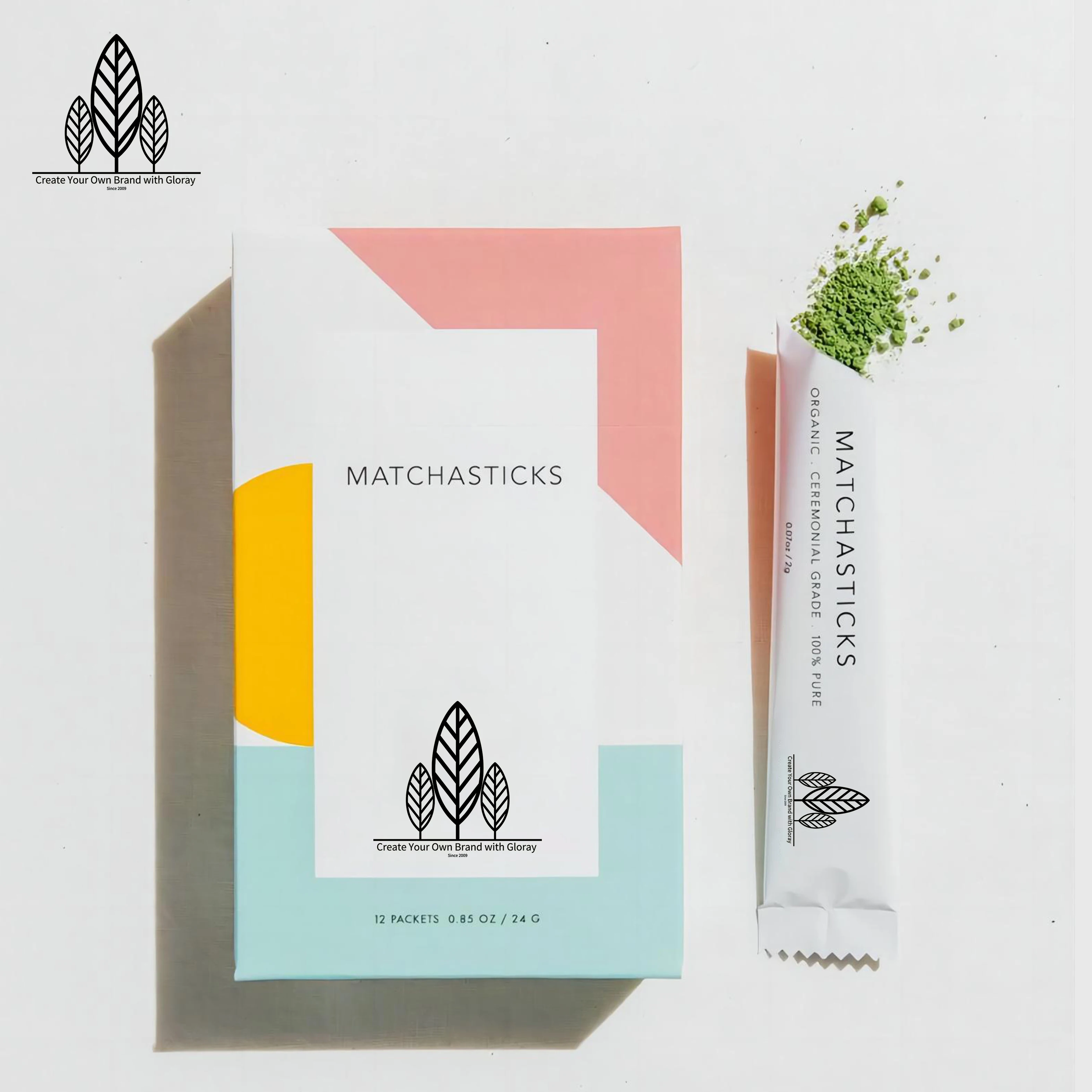 Matcha Sticks Best Quality Ceremonial Grade Matcha Powder Organic Matcha Certified Organic Factory Price Custom with Your Logo
