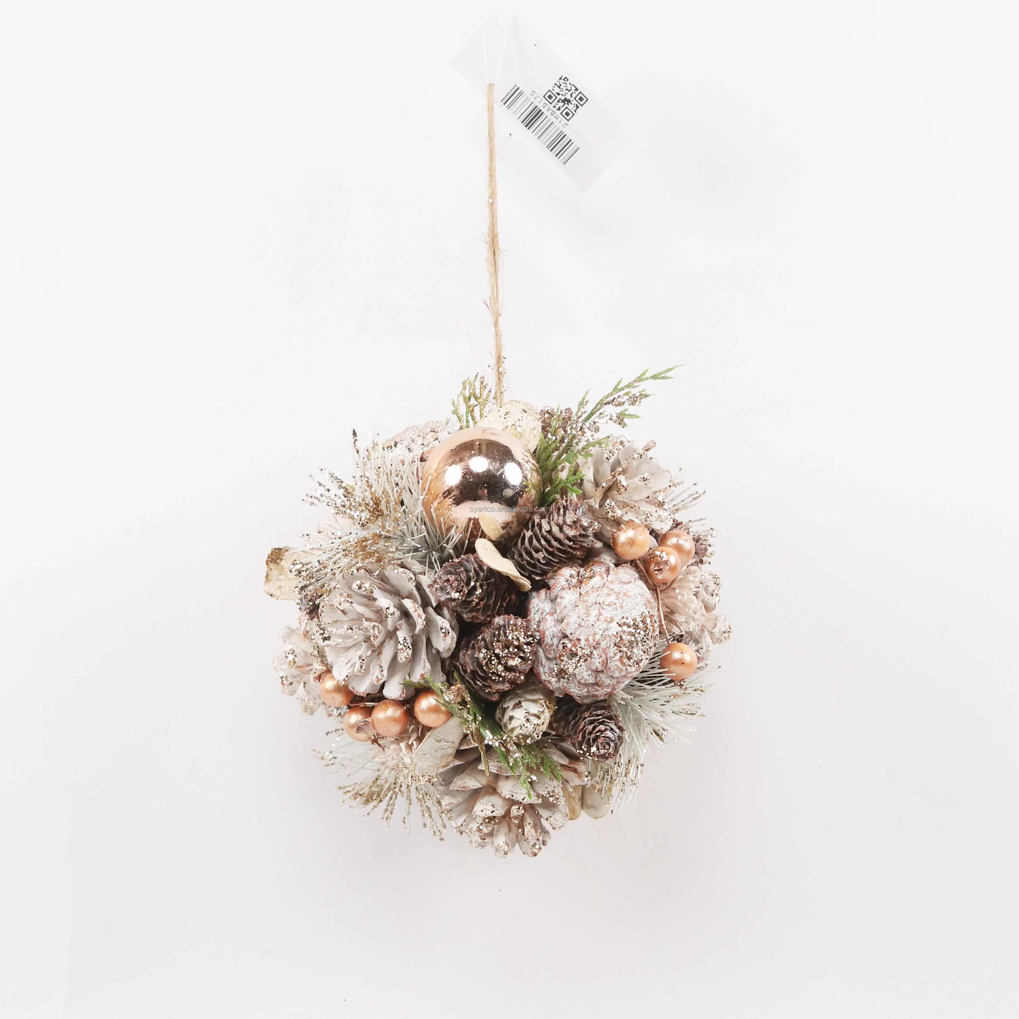 SYart Custom New Style Christmas Ball Ornaments Home Decoration Supplies Xmas Ball Christmas Tree Ornament Pinecone Ball