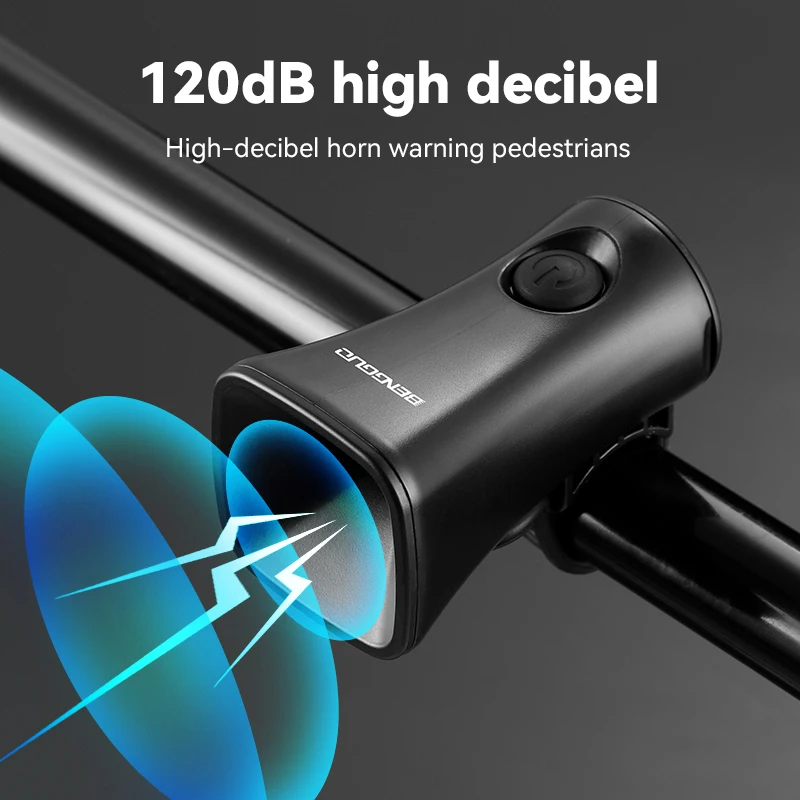 120db Bicycle Electric Horn MTB Bike Bell Cycling Handlebar Speaker Waterproof Scooter Ring Bell Safety Alarm Bike Accessories