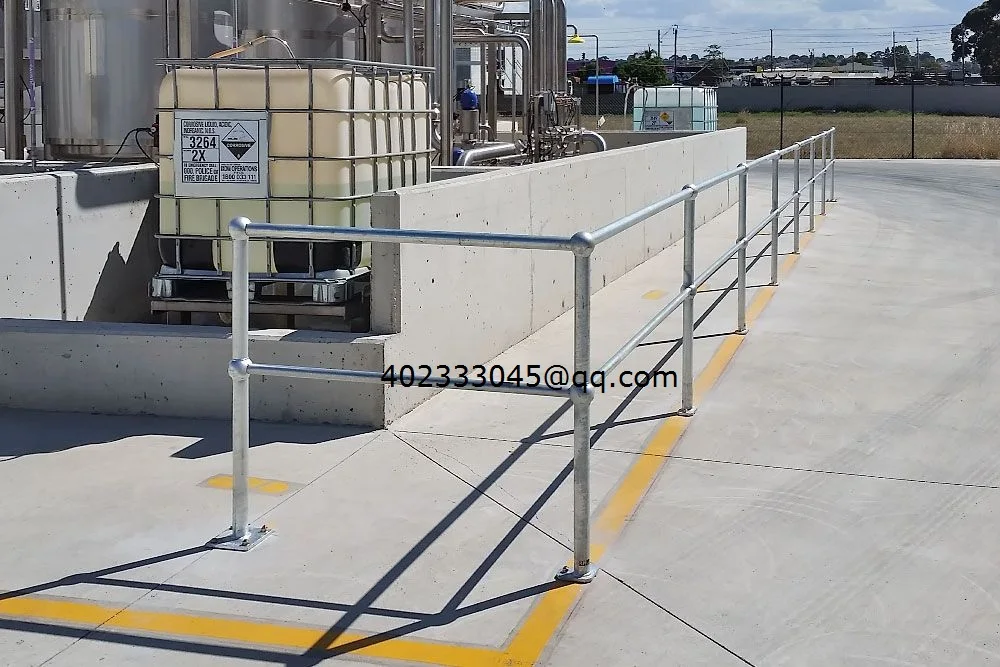 Gi Metal Tube Assemble Stair Railing Balustrade Galvanized Steel Pipe Handrail