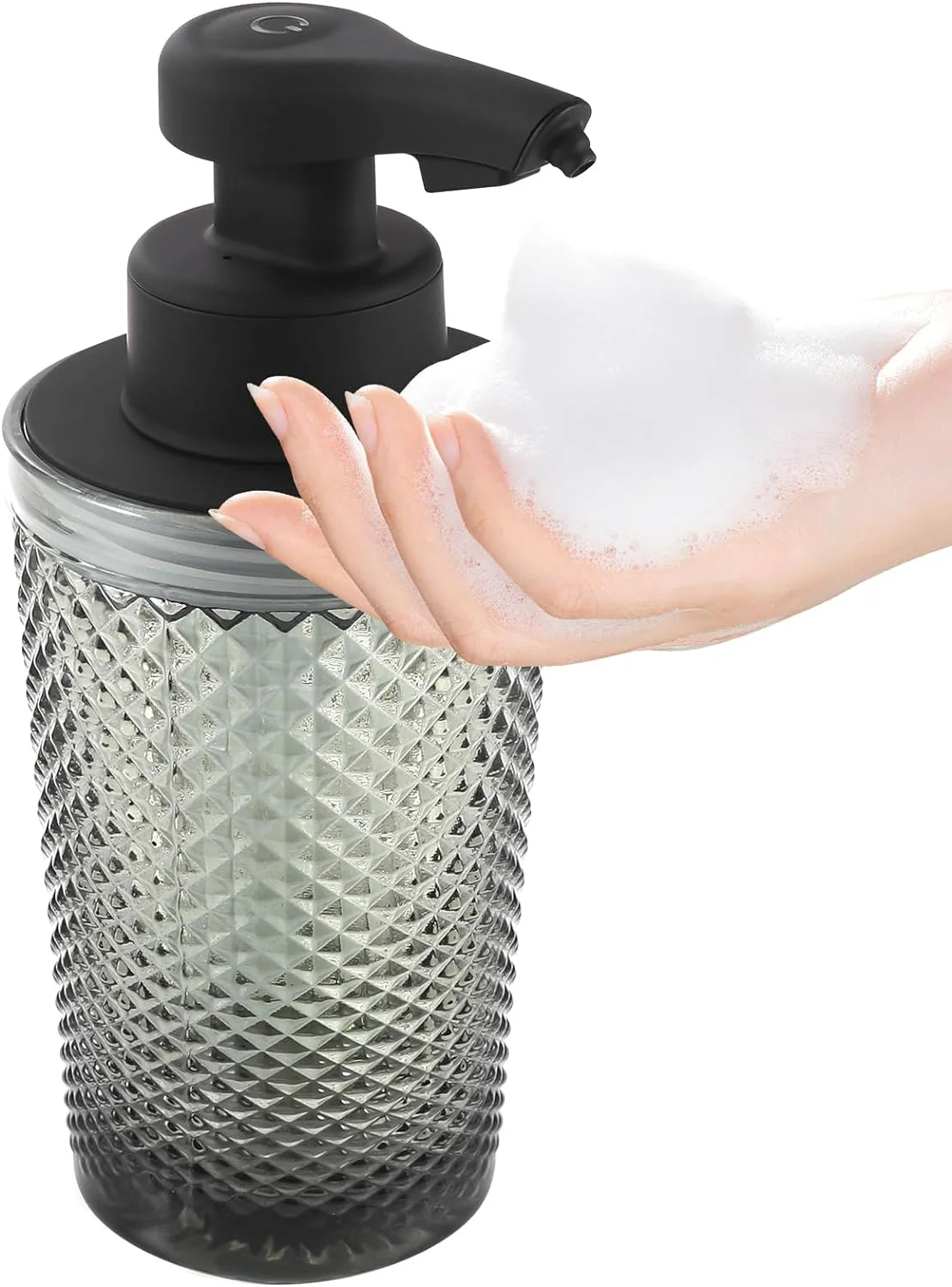 bathroom fittings accessories portable hand wash station sensor empty bottles for liquid soap wholesale glass soap dispenser