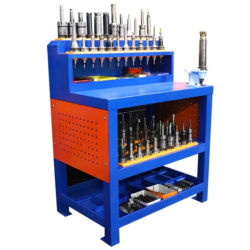 Blue colour customized high quality workshop CNC tool holder storage trolley cart cabinet for CNC tool holder BT30/40/50