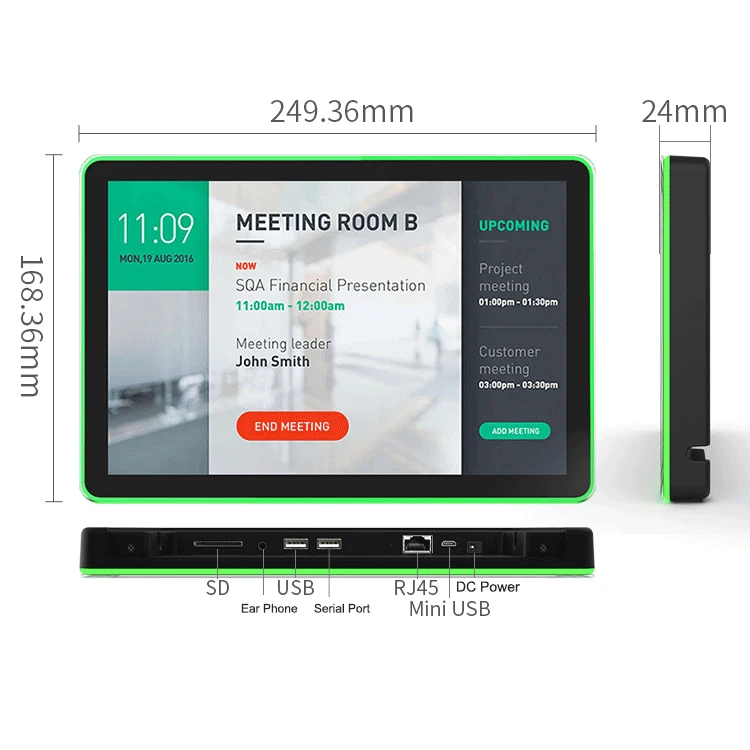 Wall Mount Tablet 10.1 Inch 1080P Fhd Ips Touch Screen Advertising Players Meeting Room Tablet Poe Android Tablet