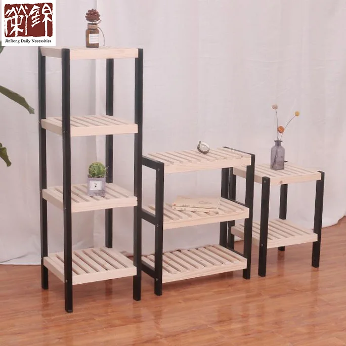 
Plant Flower Stand Rack Shelf Plant Racks Planter Solid Wood Multi-Layer Flower Stand Floor Flower Shelf 